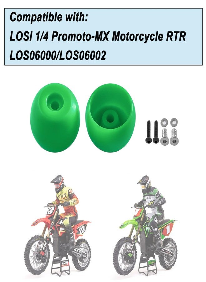قطع غيار العجلات الجانبية المُحسّنة من XSYGO لدراجة LOSI 1/4 Promoto-MX النارية الجاهزة للتشغيل LOS06000 LOS06002 (أخضر) - Image 2